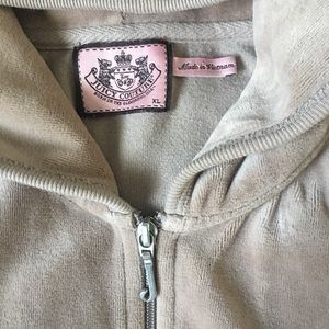 Juicy Couture Velour Tracksuit Hoodie Tan Size XL
